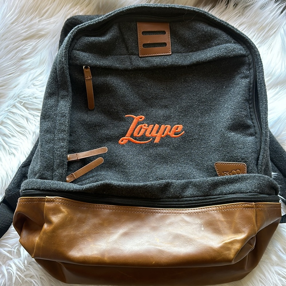 Loupe Field & Co Grey Gray Soft Backpack